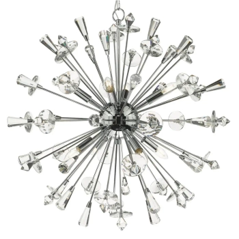 Designerska wisząca lampa Exodus EXO0850 kryształowa chrom