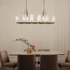Lampa wisząca Art Deco QN-KIMROSE10-BNB nikiel mosiądz