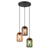 Zwieszana kaskadowa lampa CORK 364630317 Trio do sypialni czarny multikolor