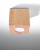Downlight LAMPA sufitowa Quad SL.0493 Sollux drewniana OPRAWA w stylu skandynawskim kostka