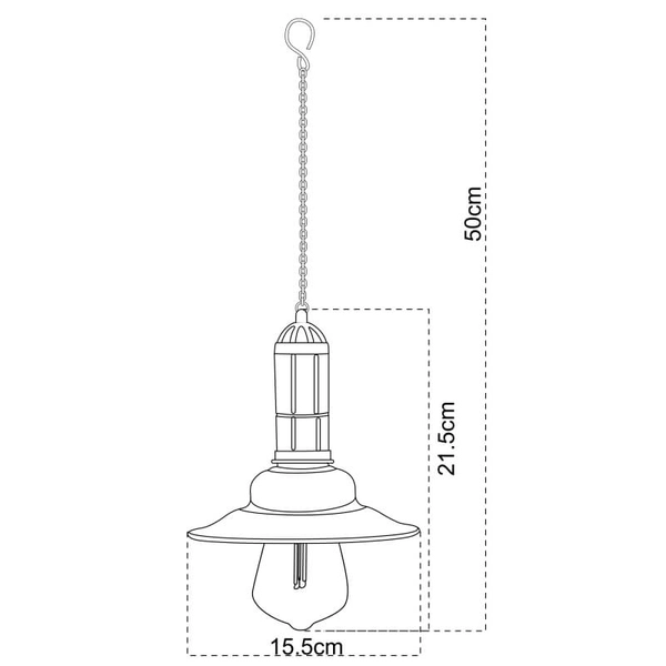 Solarna lampa wisząca Solar 33255 LED 0,06W 3500K na łańcuchu IP44 szary
