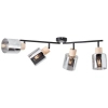Loftowa lampa sufitowa Weald 99839/93 szklana czarna przydymiona