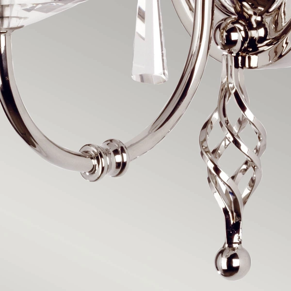 Kryształowa lampa ścienna Aegean AG1-POL-NICKEL polerowany nikiel