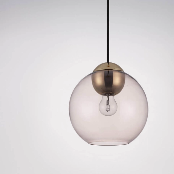 Okrągła lampa wisząca Balmi LE43410 jadalniana złota