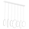 LAMPA wisząca MDECO SLIM/000018/4000/W futurystyczna OPRAWA listwa LED 130W 4000K zwis pierścienie rings białe