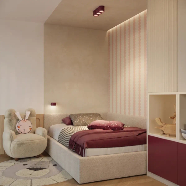Potrójny spot sufitowy MODO burgundowy SL.2456 3xGx53 do jadalni