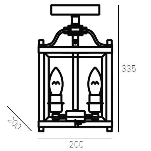 Salonowy plafon NEW YORK c03929ch Cosmolight klatka metal szkło srebrny