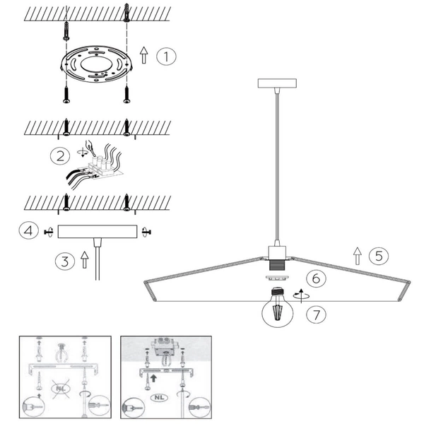 Wisząca lampa drewniana Yunkai do sypialni nad łóżko