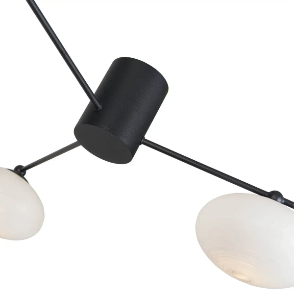 Potrójna lampa sufitowa Jasper JAS5322 kule do salonu czarna biała