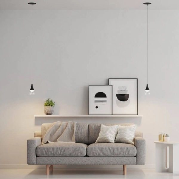 Ledowa lampa wisząca Dalamtia 5W do przedpokoju czarna