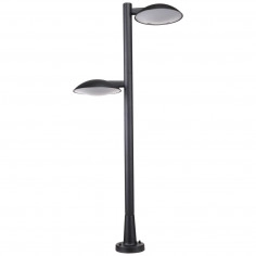 Słupek LAMPA stojąca PIOMBINO 66950-2/BK-9 Italux ogrodowa OPRAWA metalowa LED 24W 3000K latarenka outdoor IP44 czarna