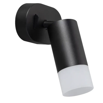 Punktowa lampa ścienna Sonaya LP-2803/1W BK tubka mleczny czarny