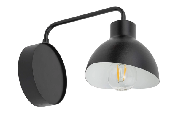 Regulowana lampa ścienna Holi czarna do sypialni metalowa