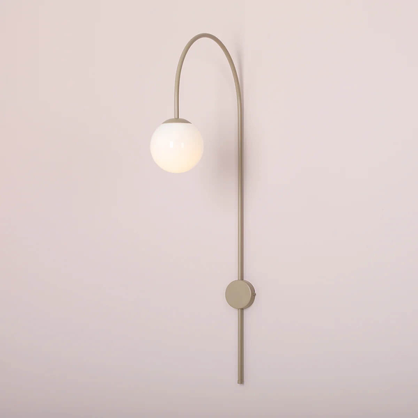 Lampa ścienna sypialniana Una 1116C17 kulisty metal szkło beżowy