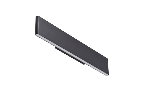 Prostokątna lampa ścienna Norman LED 17W 3000K do holu czarna