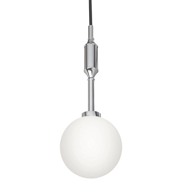 Szklana lampa wisząca Ero I zwis nad wyspę biały chrom