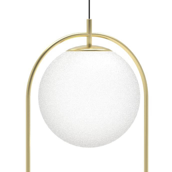 Szklana lampa wisząca Coco AZ4982 eliptyczna złota