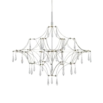 Żyrandol kryształowy Efesos 108869 LED 14W 3000K przezroczysty stalowy