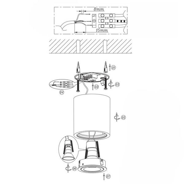 LAMPA sufitowa LYON LP-5881/1SM WH Light Prestige regulowana OPRAWA downlight metalowa cube kostka biała