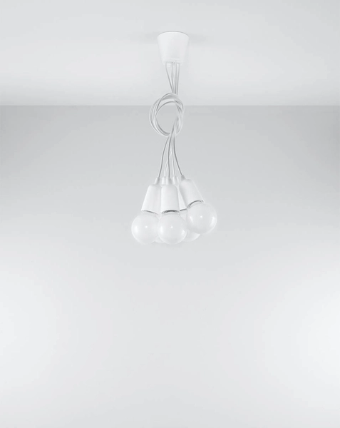 LAMPA wisząca SL.0571 industrialna OPRAWKA zwis pająk biały