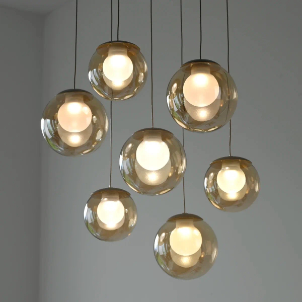 Lampa wisząca sterowana pilotem POPUP brązowa 2587-97 7x3W LED 2200-5000K z regulacją barwy