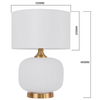 Ceramiczna lampka stołowa Tamiza LP-1515/1T small white do salonu biała