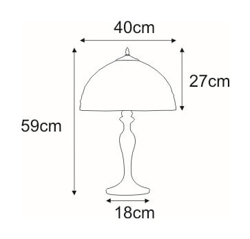 Lampa stołowa Tifany K-G162208 secesyjna multikolor