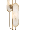 Lampa podłogowa z wtyczką do salonu złota szklana Marmo OUTLET