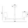LAMPA sufitowa ZARAGOZA H001CL-07BS Maytoni abażurowa OPRAWA klasyczna mosiądz