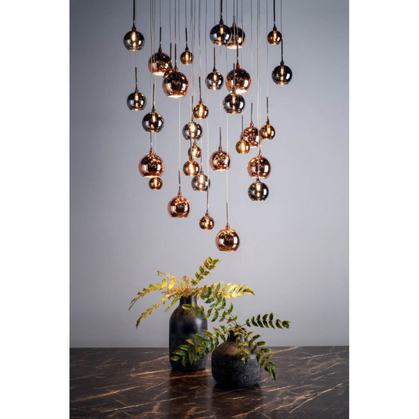 Kaskadowa lampa wisząca Aurelia AUR3364 Dar Lighting czarna chrom