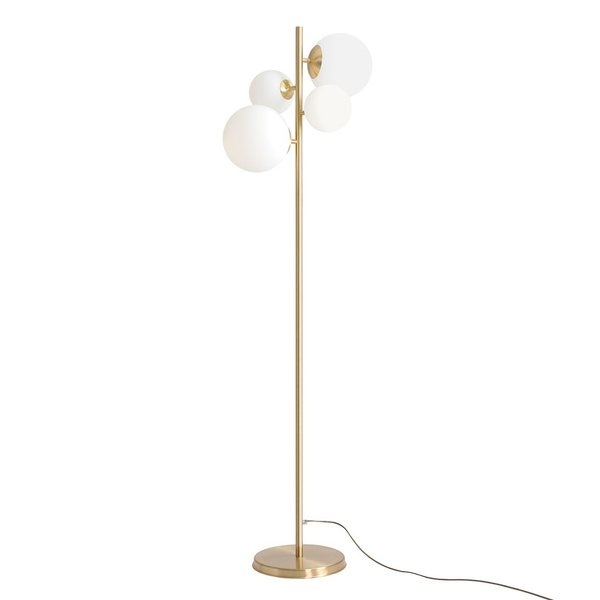 Szklane molekuły Bloom 1091A40 Aldex podłogowa lampa kule do sypialni