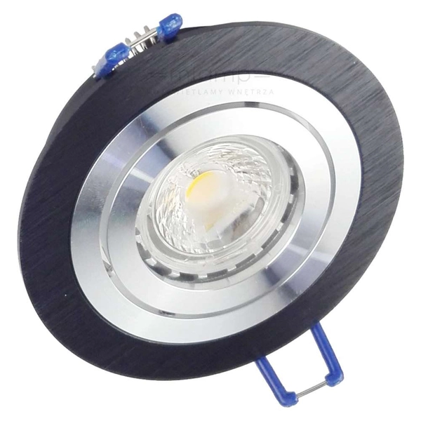 Wpust LAMPA sufitowa MINO ROUND 212-BL + OP040 INQ okrągła OPRAWA podtynkowa OCZKO regulowane do zabudowy carlo czarne