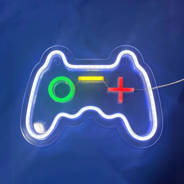 Ledowa lampa na komodę Neon FM-WN67 Zumaline gamepad niebieska