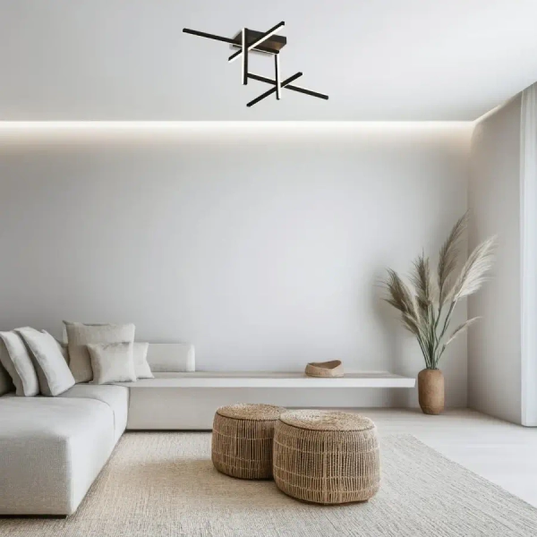 Loftowa sufitowa lampa 22027 LED 50W 3000K belki metalowe czarne