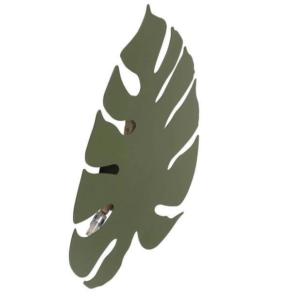 Naścienna lampa do salonu Monstera 4668 roślina boho zielona