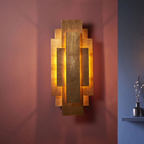 Kinkiet ścienny L&-190452 Light& minimalistyczny przecierany złoty OUTLET