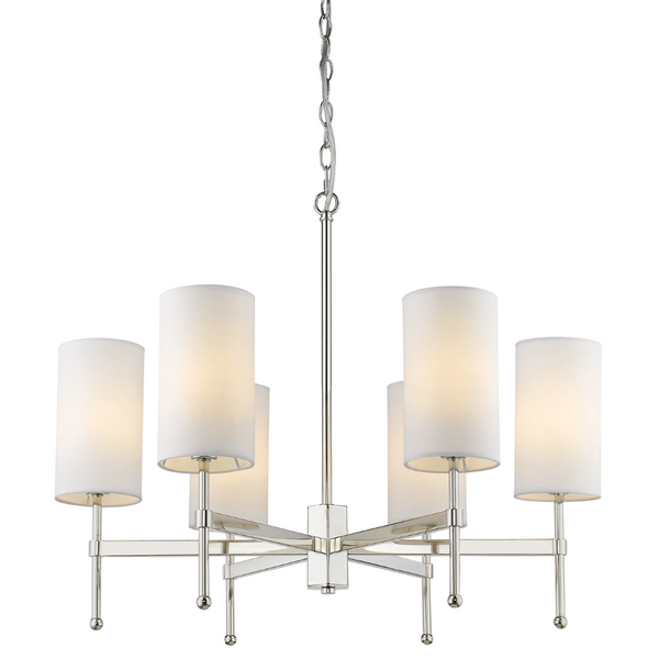 Modernistyczna lampa wisząca Denver P06994NI-WH Cosmolight na łańcuchu nikiel