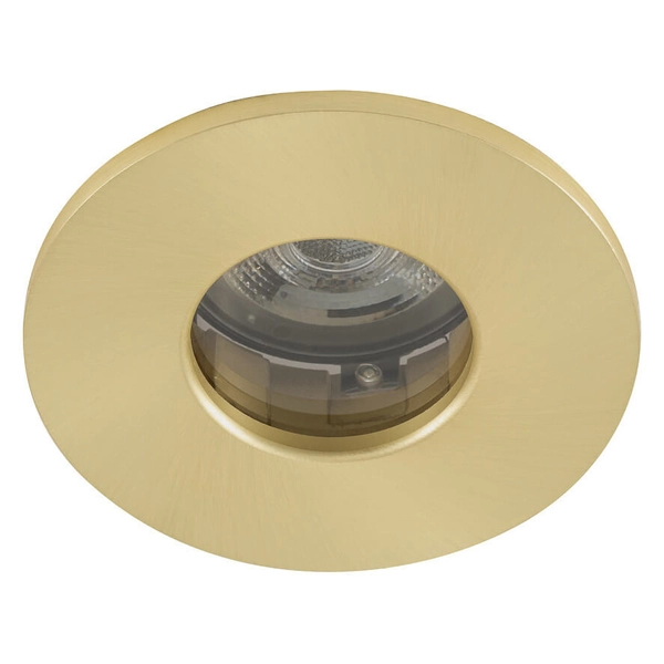 Podtynkowa lampa sufitowa Acre 10711 IP44 okrąg mosiądz przezroczysty