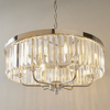 Żyrandol glamour L&-190263 Light& szklane kryształki nikiel