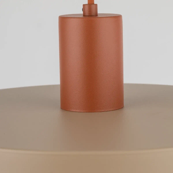 Loftowy wisząca lampa Sila 10954 dysk zwis do jadalni ceglany brązowy