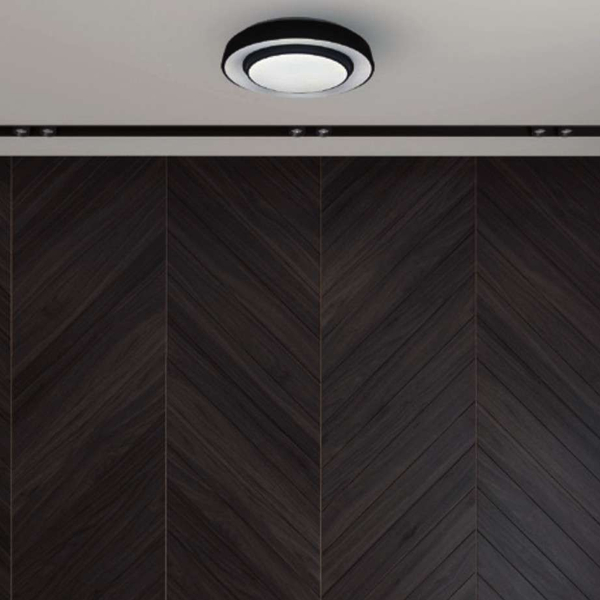 Plafon LAMPA sufitowa NAOMI ML6406 Milagro okrągła OPRAWA metalowa LED 24W 3000K - 6000K RGB gwiezdny efekt czarna