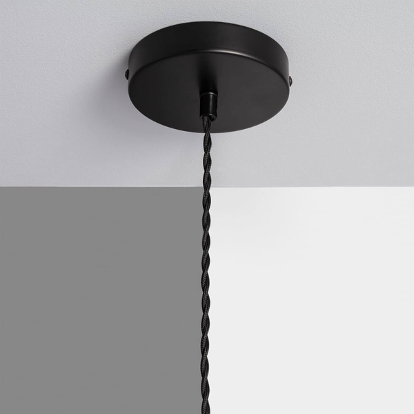 Materiałowa lampa wisząca Fonte ABR-LWAF-E27 Abruzzo aksamit czarny