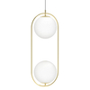 Szklana lampa wisząca Coco AZ4982 eliptyczna złota