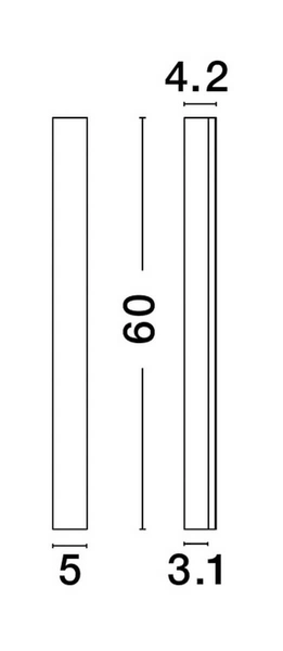 Nowoczesny kinkiet salonowy Cerro listwa LED 21W czarna