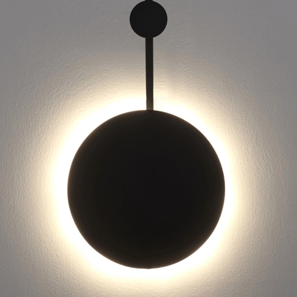 Lampa na ściane Clex ST-F012 LED 3W 3000K okrągła na przedpokój metalowa czarna