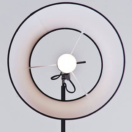 Podłogowa lampa abażurowa Zyta AZ1849+AZ2602 Azzardo salonu czarna biała