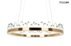 Lampa wisząca Nenufar MSE010100125 glamour kryształowa złota