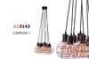 Industrialna lampa wisząca Carron AZ2142 Azzardo nad stół miedziana czarna