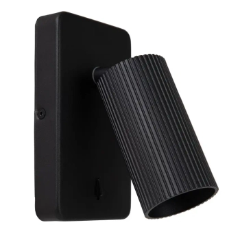 Ścienna lampka z regulacją CLUBS 09239/11/30 Lucide do salonu tubka czarny