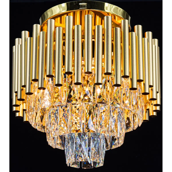 Kryształowa sufitowa lampa Bari 6230/4B TR glamour złoty